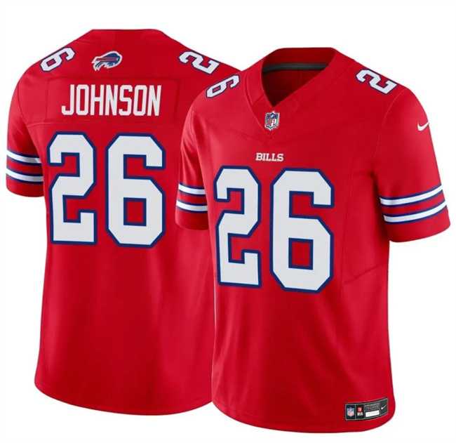 Men & Women & Youth Buffalo Bills #26 Ty Johnson Red 2024 F.U.S.E. Vapor Untouchable Limited Stitched Jersey Dzhi